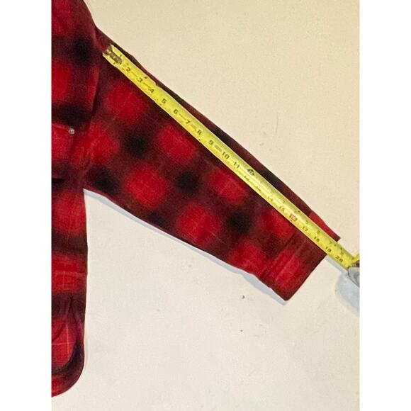 ZARA Shacket Women Sz L Red Black Plaid Wool Blend Oversized Button Jacket NWOT - Picture 8 of 11